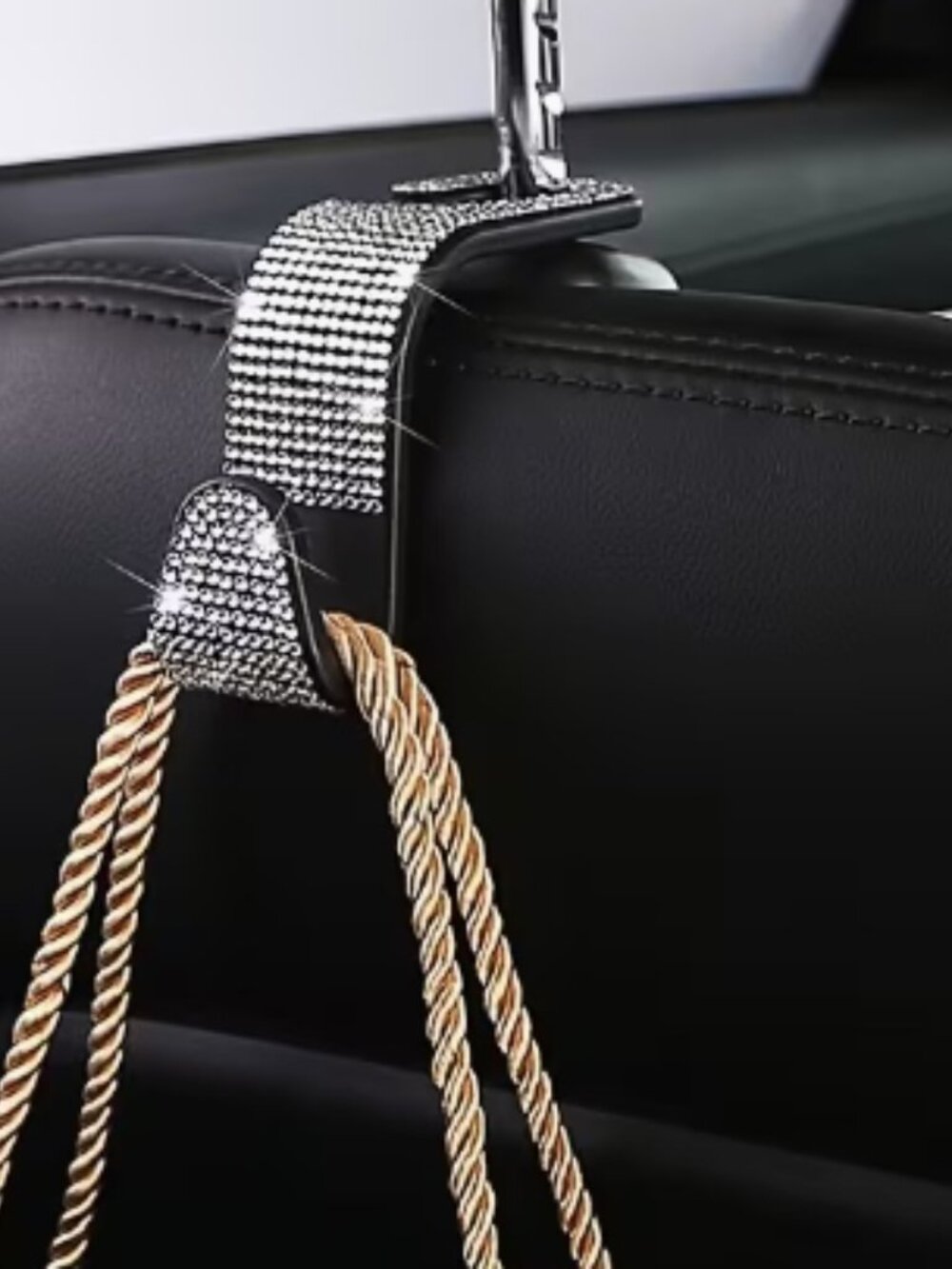 NEW Rhinestone Car Headrest Hooks (2)